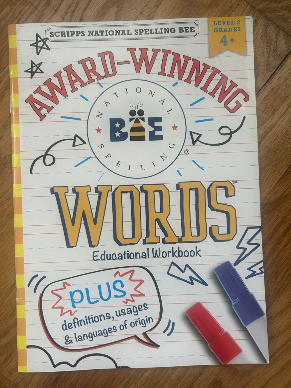 National spelling bee words workbook not used